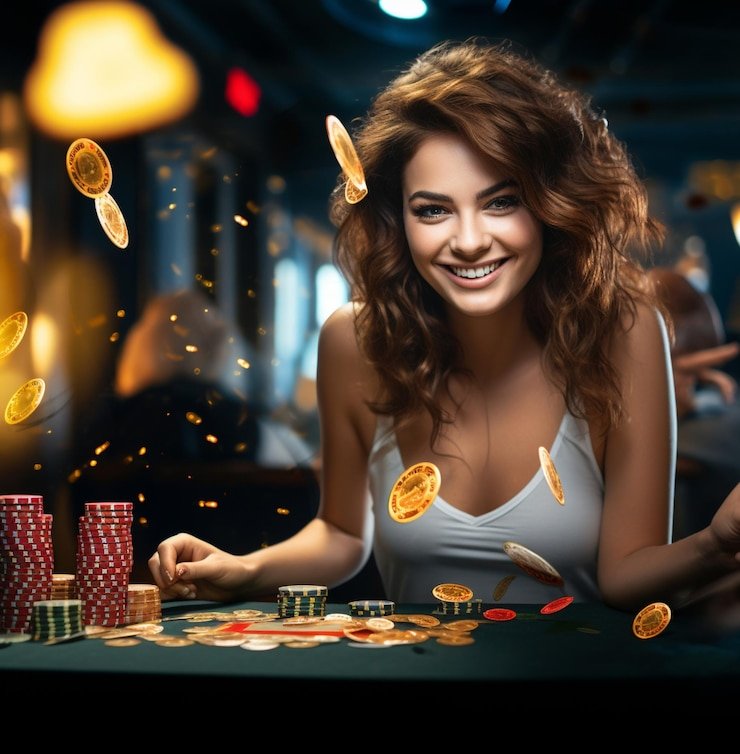 Meja Casino Hold'em langsung di suka spin dengan dealer dan layar kartu komunal